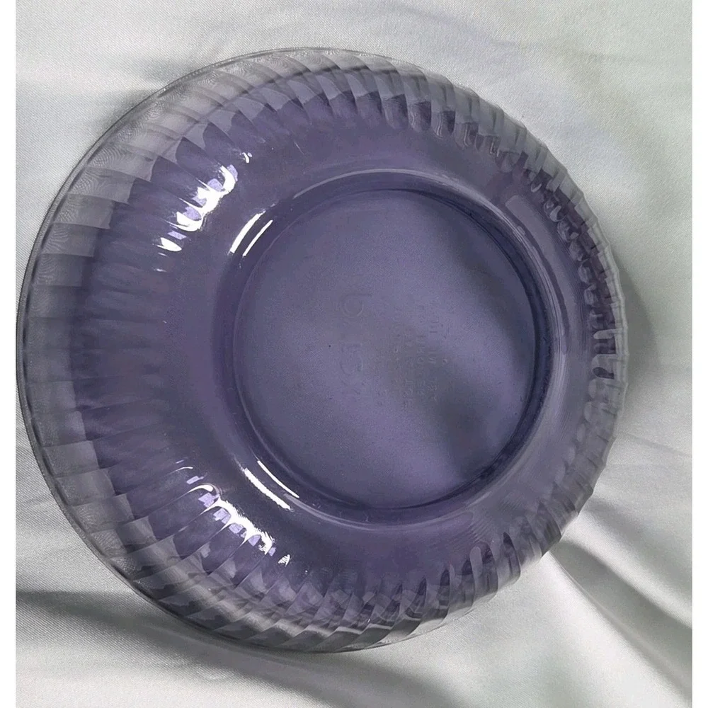 Vintage Pyrex Ribbed Amethyst 10 Cup Mixing Bowl #7403-S